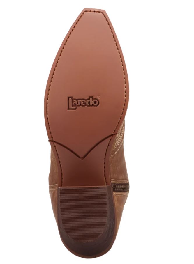 Laredo Ladies Roxelle Wide Calf Honey Tan Leather Boot 20055WC