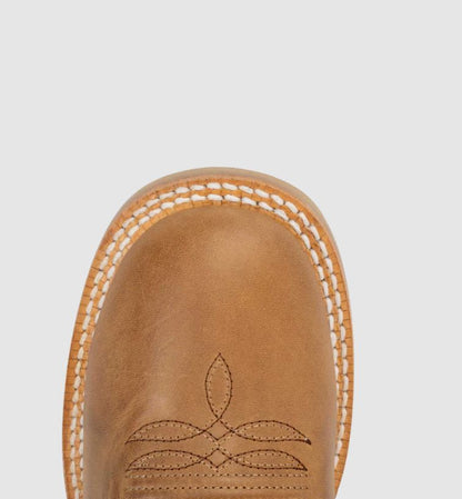 R. Watson Men's Desert Tan Cowhide Round Toe Western Boot RW8504-4