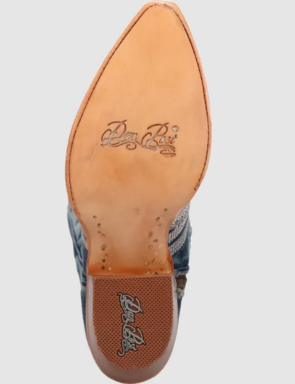 Dan Post Ladies Denim Darlin' Blue Leather Boots DP5108