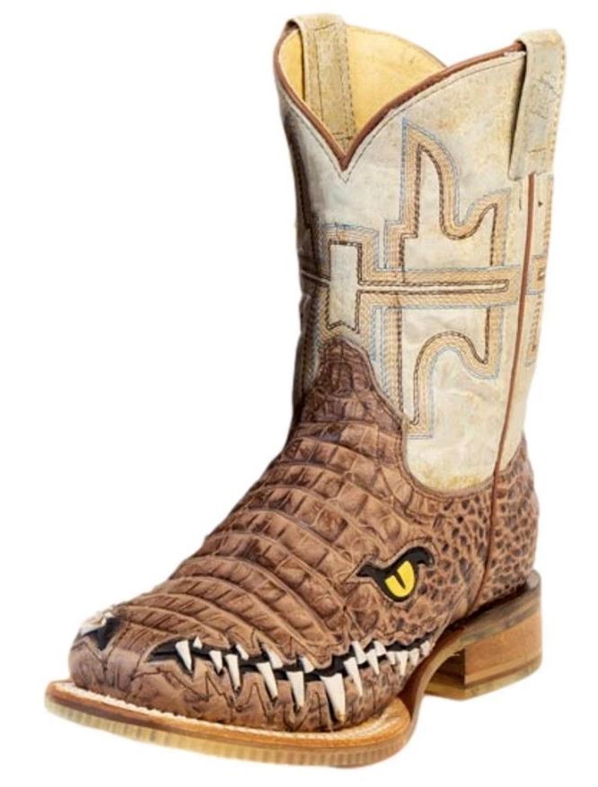 Tin Haul Boy's Al O'Gator Let's Ride Western Boots 14-018-0077-0966