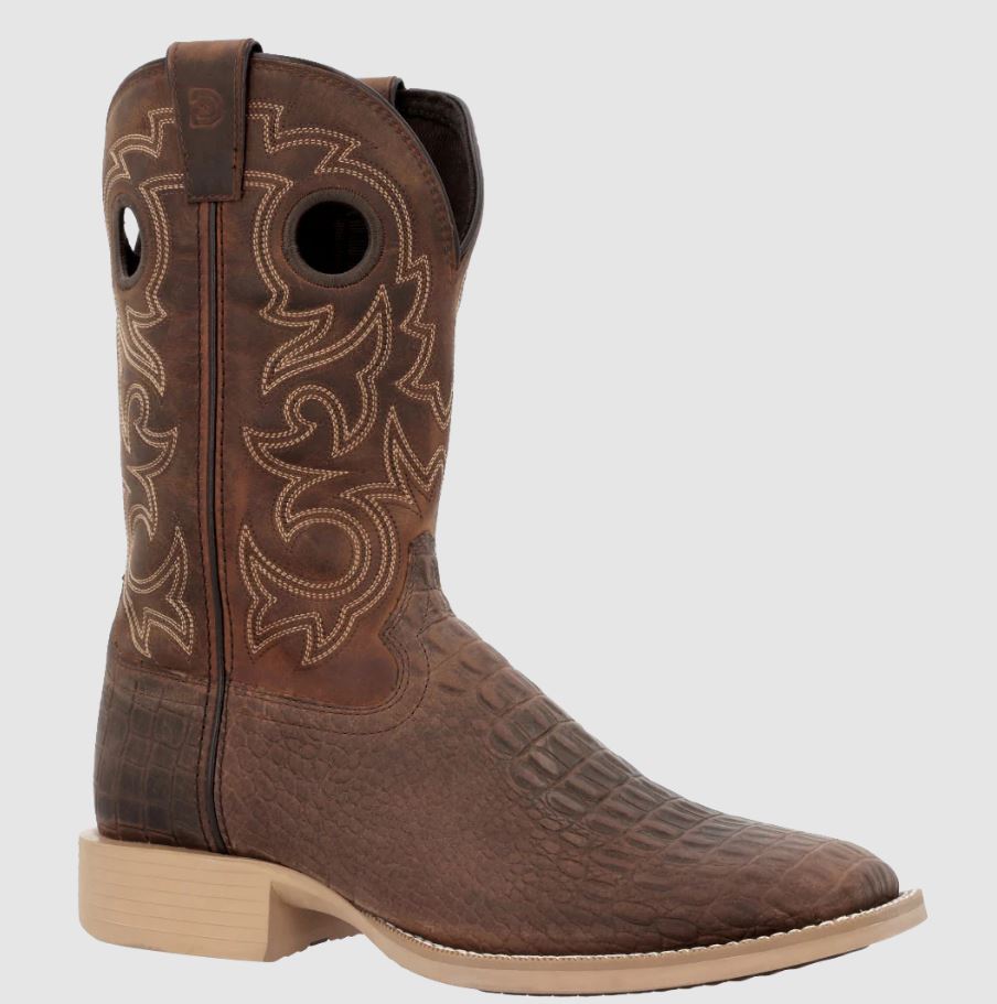 Durango Men's Shyloh Nicotine Croc Print 11" Western Boot DDB0530