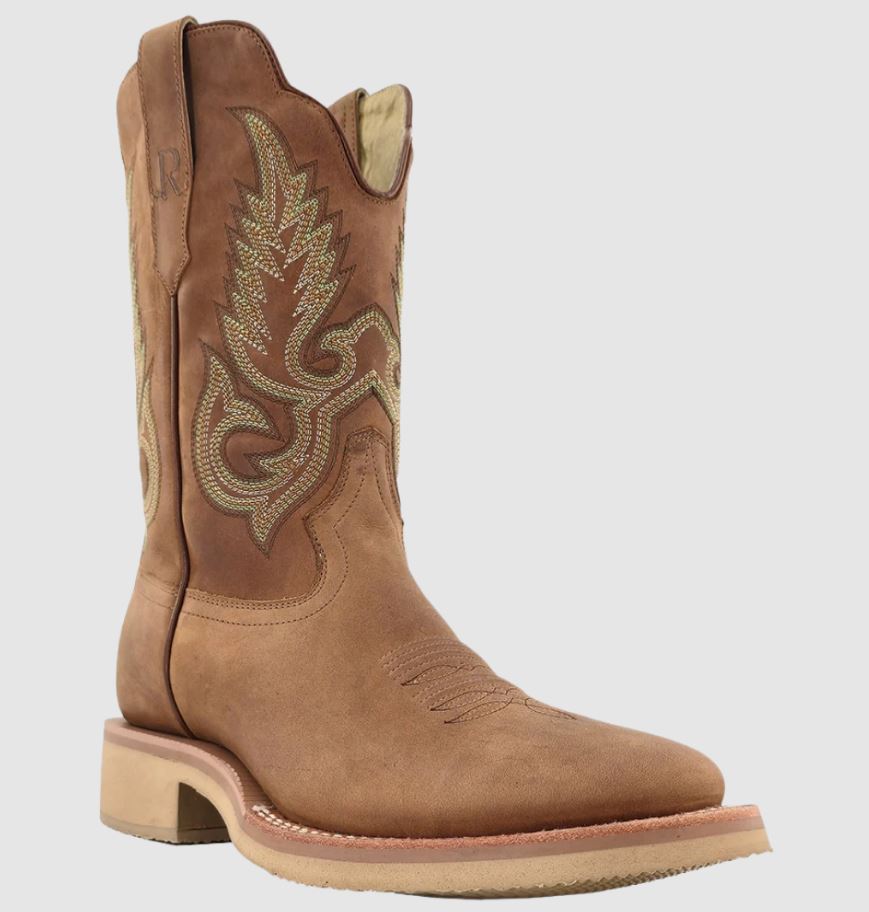 R. Watson Men's Desert Tan Cowhide Round Toe Western Boot RW8504-4