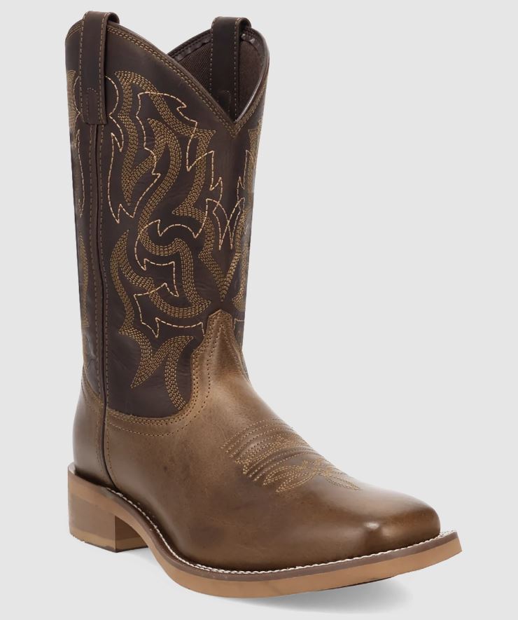 Laredo Men's Chisholm Embroidered Chocolate Brown Western Boot 8045