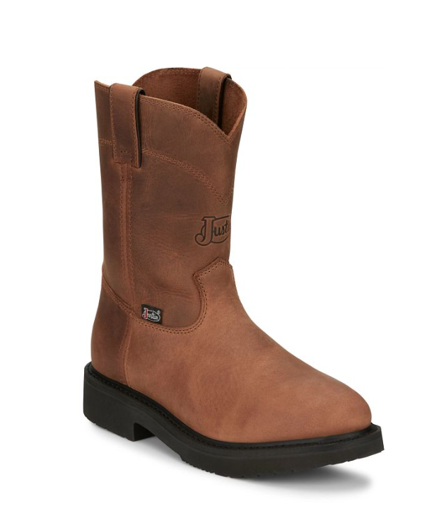 MEN'S JUSTIN  Round-Up 10” Work boots OW4760 Aged Bark