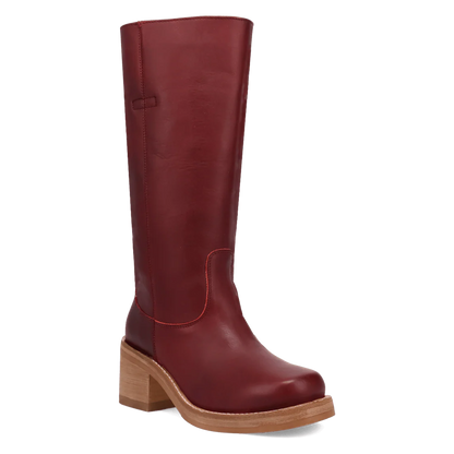 Ladies Dingo Vagabond Merlot Leather Boots DI2287-RD16