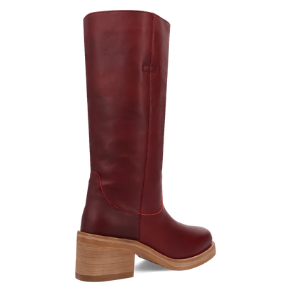 Ladies Dingo Vagabond Merlot Leather Boots DI2287-RD16