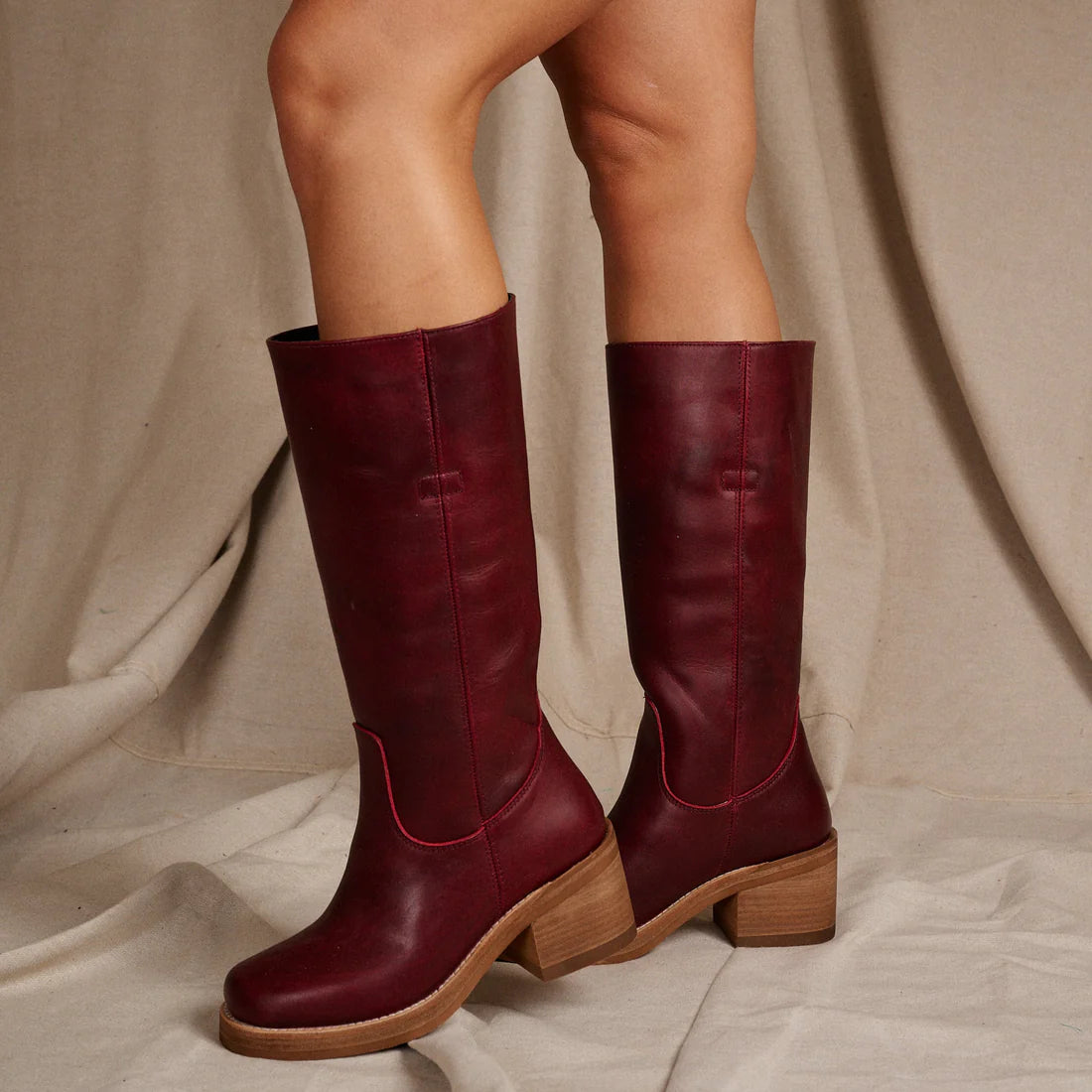Ladies Dingo Vagabond Merlot Leather Boots DI2287-RD16
