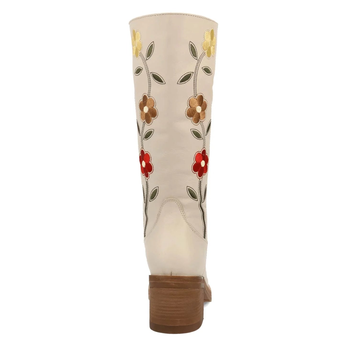 Dingo Womens Bloom White Leather 14in Cowboy Boots DI2378-WH