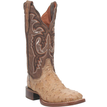 Dan Post Women's Kylo Full Quill Ostrich Boot - (Taupe/Chocolate)- DP3011