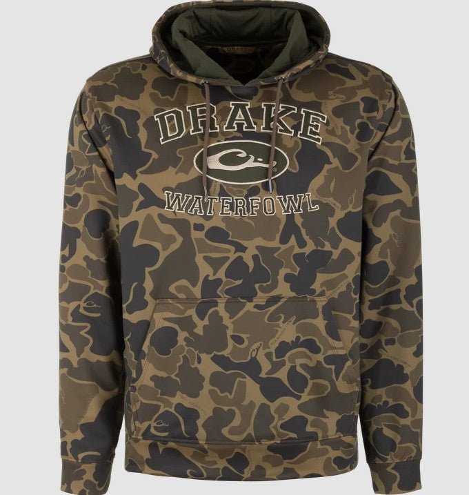 DRAKE WATERFOWL MST Performance Logo Fleece-Lined Camo Hoodie DW0237-080
