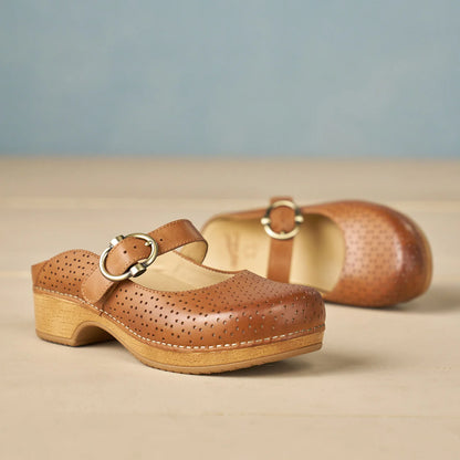 DANSKO WOMENS BLAIRE CLOG TAN-9443641400