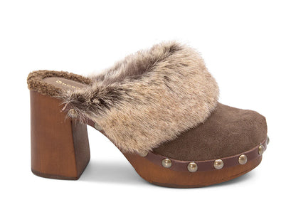 LADIES CHOC BLU FADIA DK BROWN CLOGS