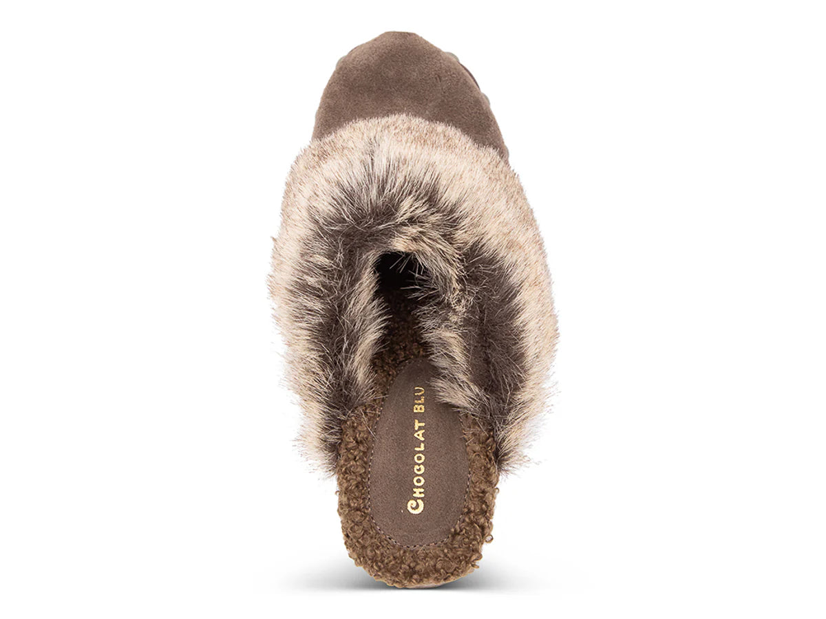 LADIES CHOC BLU FADIA DK BROWN CLOGS