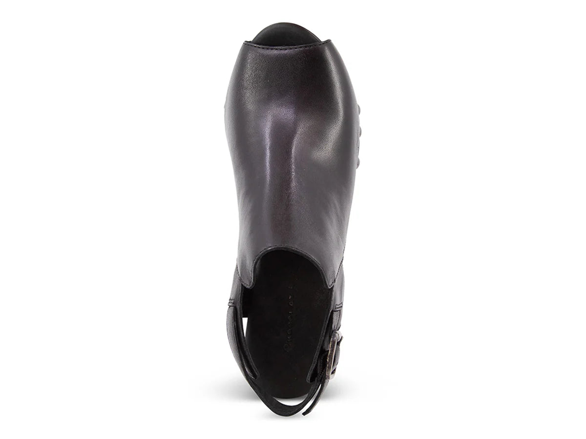 Ladies Choc Blu GALLA TOBACCO & GALLA BLACK Wedge Heels