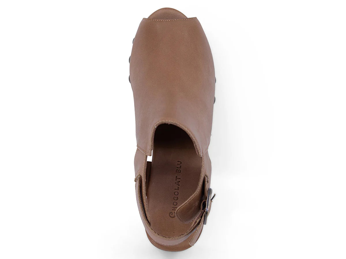 Ladies Choc Blu GALLA TOBACCO & GALLA BLACK Wedge Heels