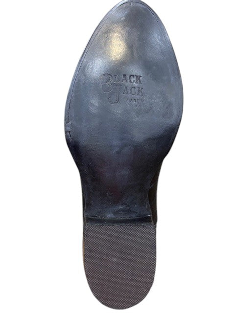 BK848-24 Black Jack Men's Nile Crocodile Belly Exotic Western Boots- Black