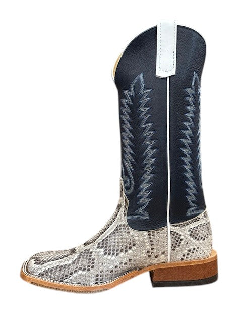 Anderson Bean Python Anderson Bean Navy Bulldozer Burmese Natural Exotic Python Boots 33992