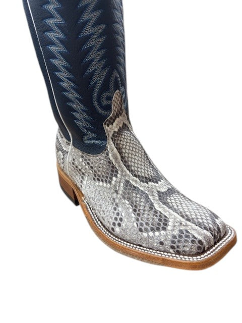 Men's Anderson Bean Exotic Burmese Natural Python Cowboy Boots 339922