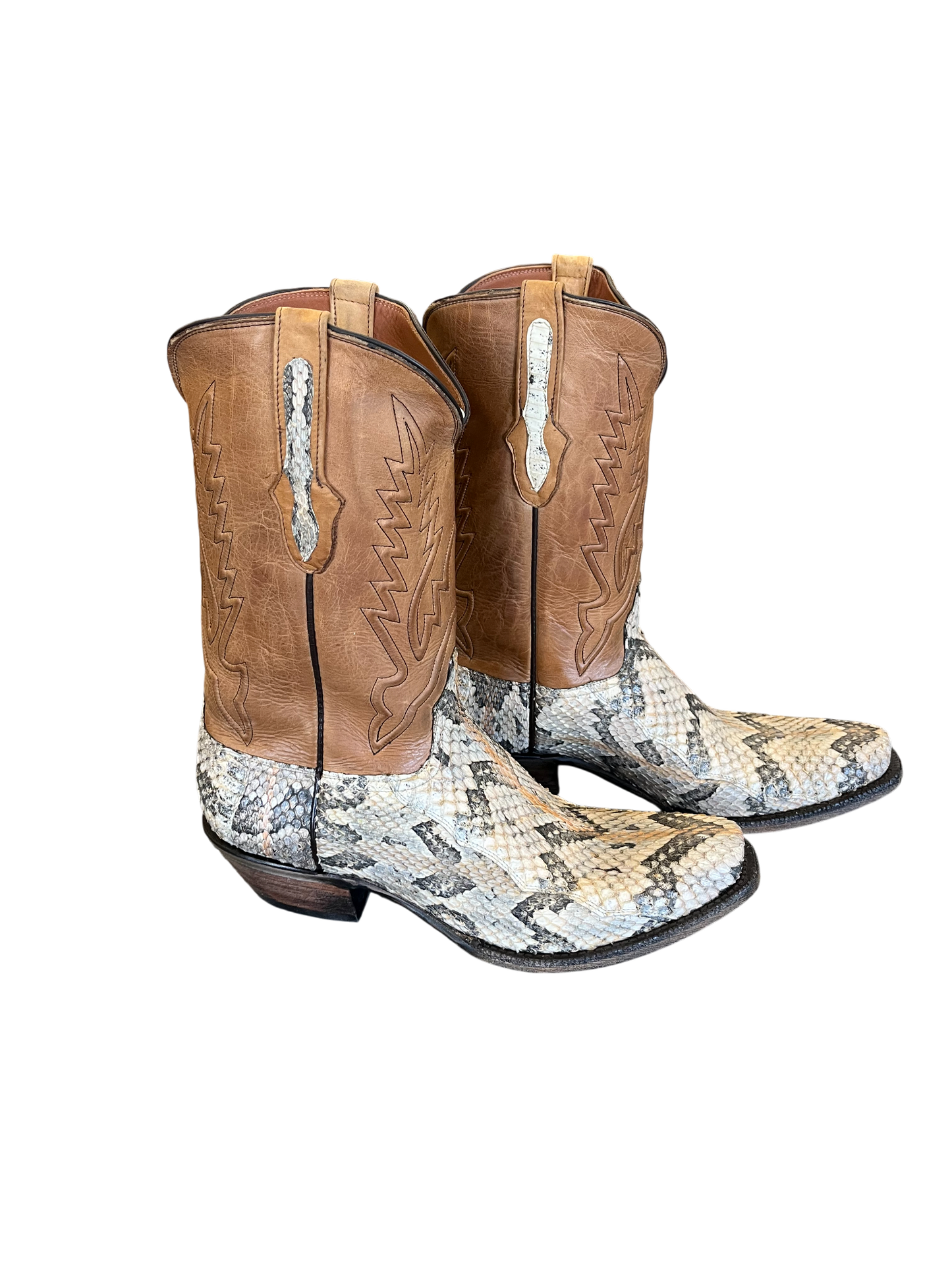 Men's Black Jack Canebreak Natural Rattlesnake Boots NT6520-V4