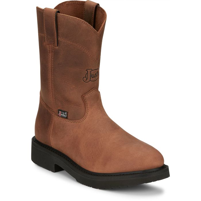 MEN'S JUSTIN  Round-Up 10” Work boots OW4760 Aged Bark