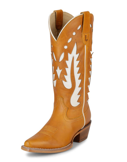 Justin Women's Faye 13" Snip Toe Boots - Cognac  VN4441