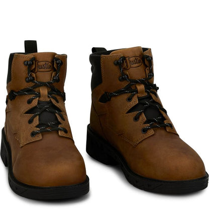 MEN'S Justin's Gritland 6" Waterproof Soft Toe Work Boots- PD644
