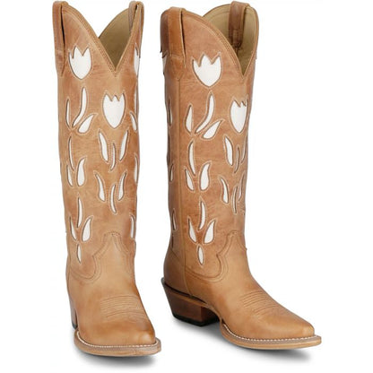 Ladies Justin May 15" Antique Brown Western Boots VN4456