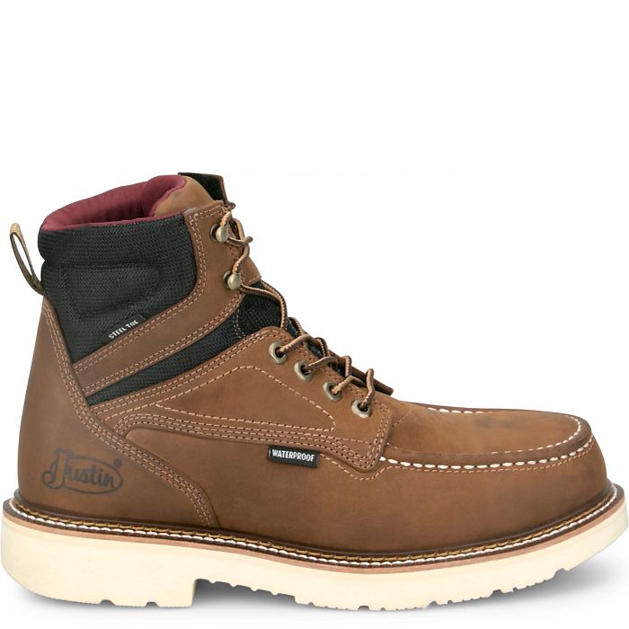 MEN'S JUSTIN Bristol 6" Steel Toe WORK BOOTS HW687