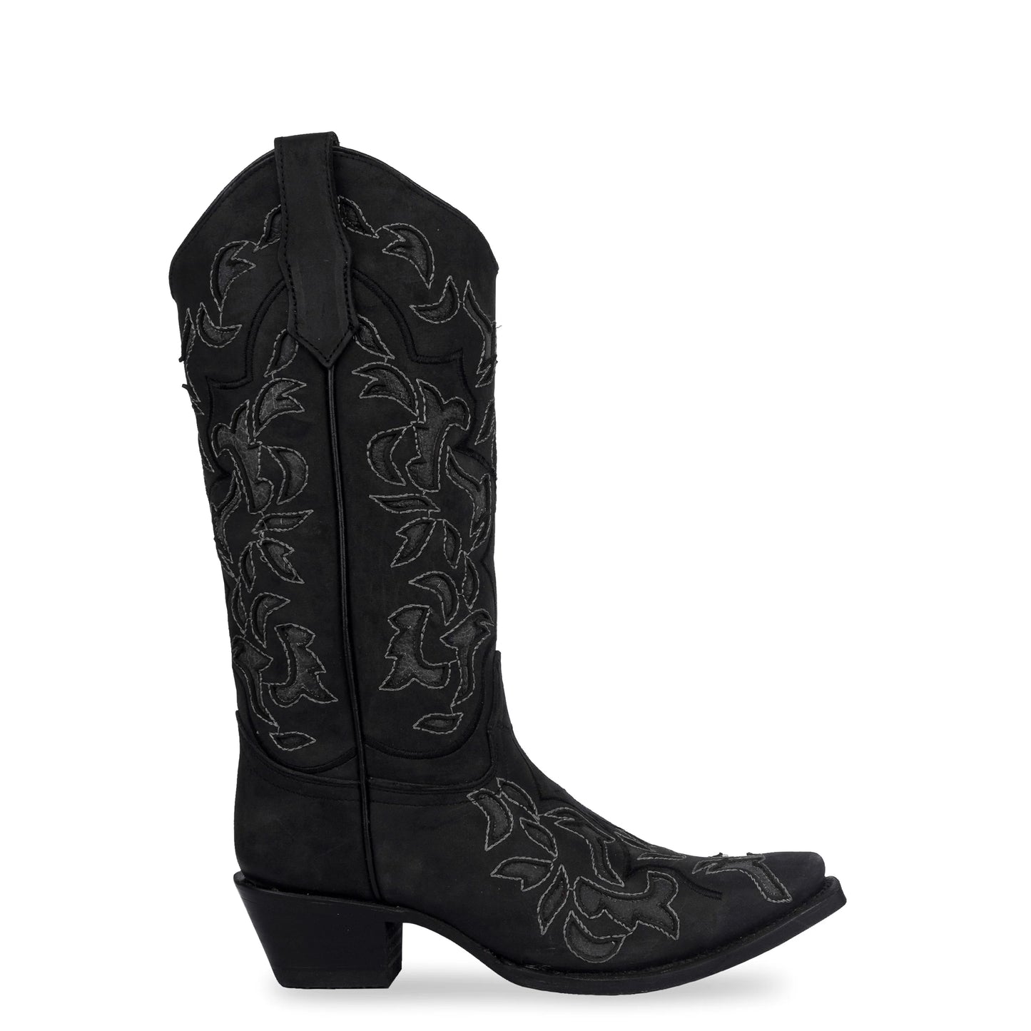 Corral Womens Brown Inlay With Embroidery And Studs Snip toe Western Boot main image 1