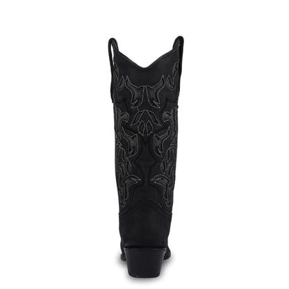 Corral Women's Inlay & Embroidery Black/Grey Western Boots - Snip Toe  L6033