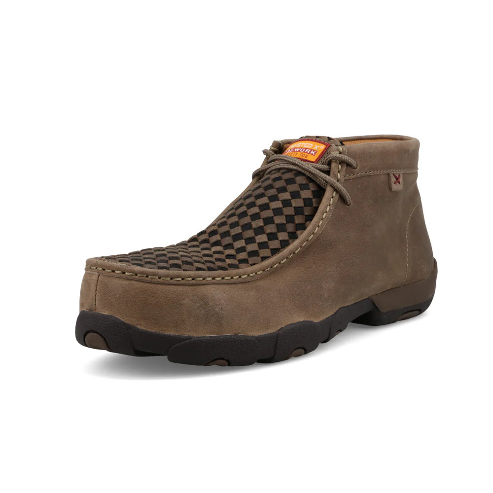 Men's Twisted X Taupe & Black Work Chukka Driving Moc MDMNT07