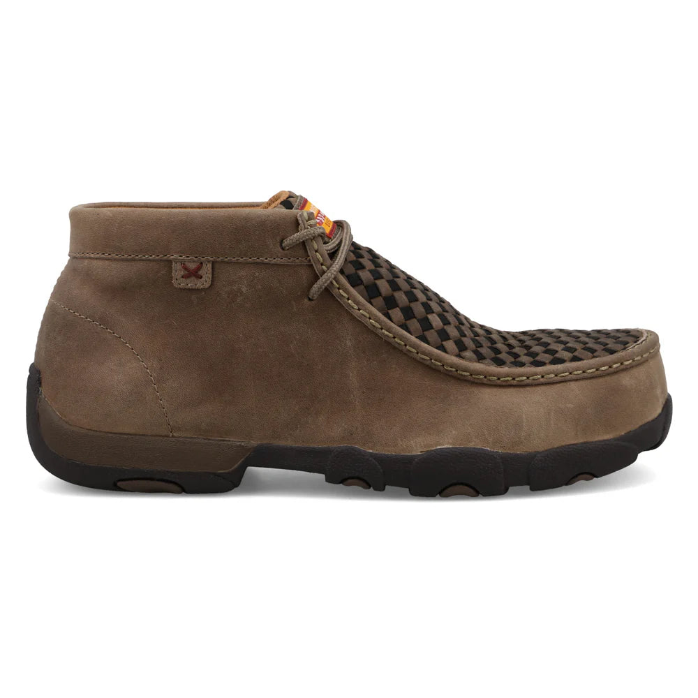 Men's Twisted X Taupe & Black Work Chukka Driving Moc MDMNT07