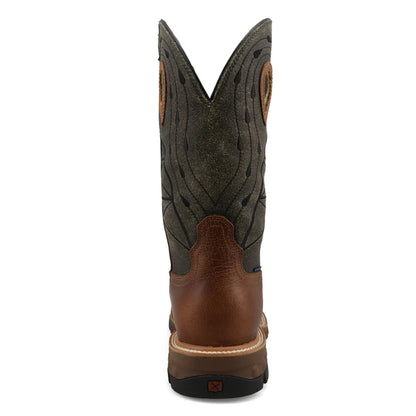 Men's Twisted X Lion & Dark Olive Western Nano Work Boots MXBNW11