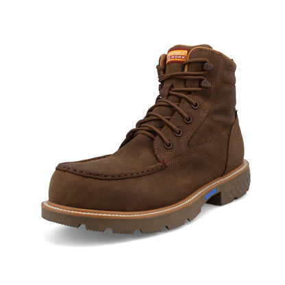 Men's Twisted X  6"  Oak Moc Nano Toe Work Boot MXCNW12