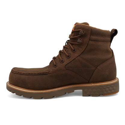 Men's Twisted X  6"  Oak Moc Nano Toe Work Boot MXCNW12