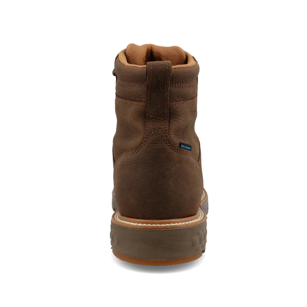 Men's Twisted X  6"  Oak Moc Nano Toe Work Boot MXCNW12
