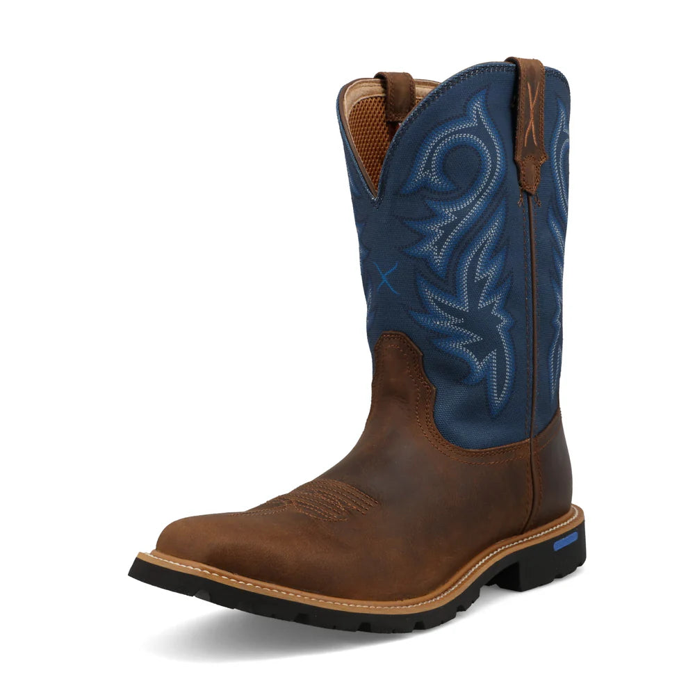 Men's Twisted X  Rustic Brown & Aegean Blue 11" Tech X™ Boots  MXTP009