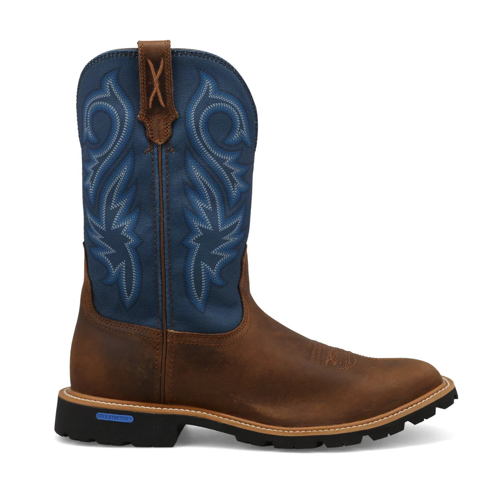 Men's Twisted X  Rustic Brown & Aegean Blue 11" Tech X™ Boots  MXTP009
