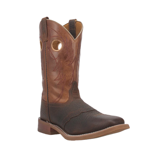 Laredo® Men's Ripley Square Toe Dark Brown & Tan Boots 7981-BN56