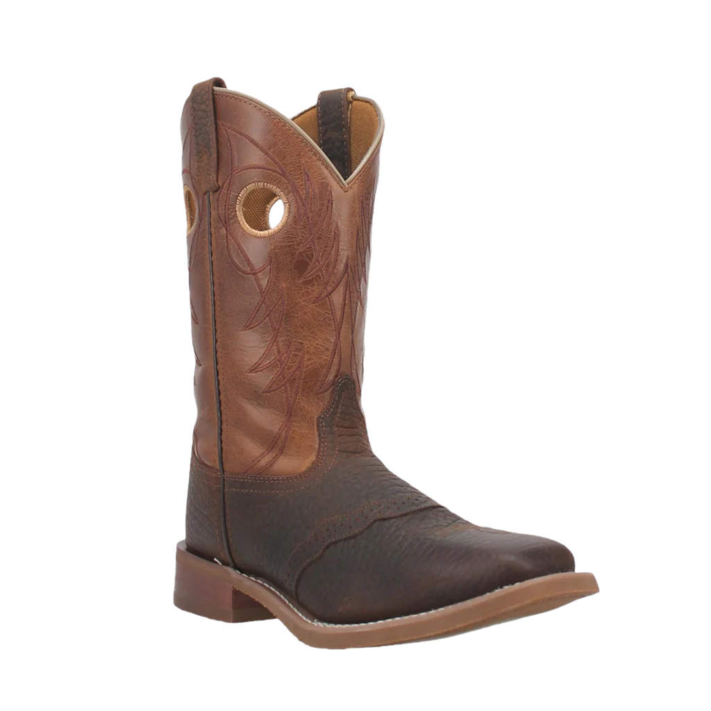 Laredo® Men's Ripley Square Toe Dark Brown & Tan Boots 7981