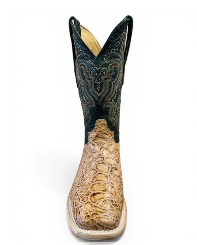 Cowtown Men’s Sea Turtle Tan Print Full Leather Boots – Style# Q6042