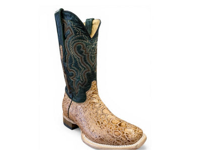 Cowtown Men’s Sea Turtle Tan Print Full Leather Boots – Style# Q6042