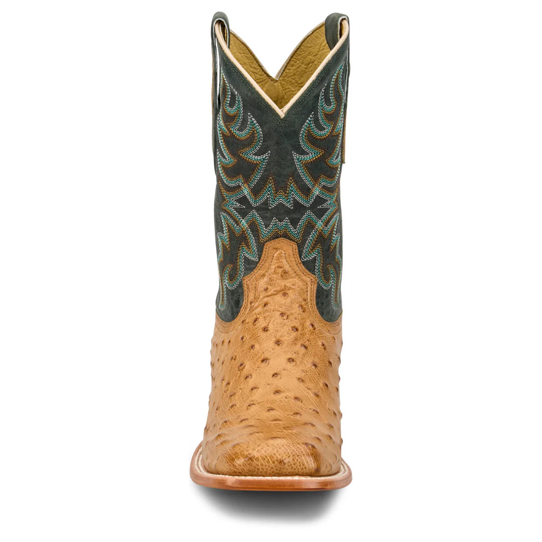 Tony Lama Men's Blaine Umber Forest Green Ostrich Boots RN3571
