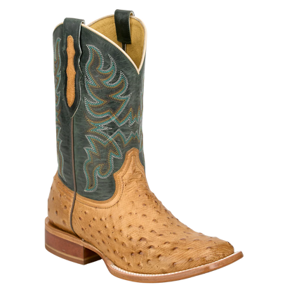 Tony Lama Men's Blaine Umber Forest Green Ostrich Boots RN3571