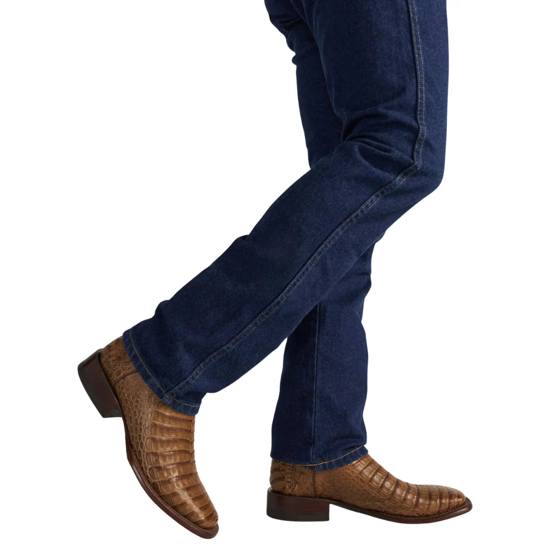 Tecovas Men's The William Navy & Toffee Caiman Western Boot 11079-TFN
