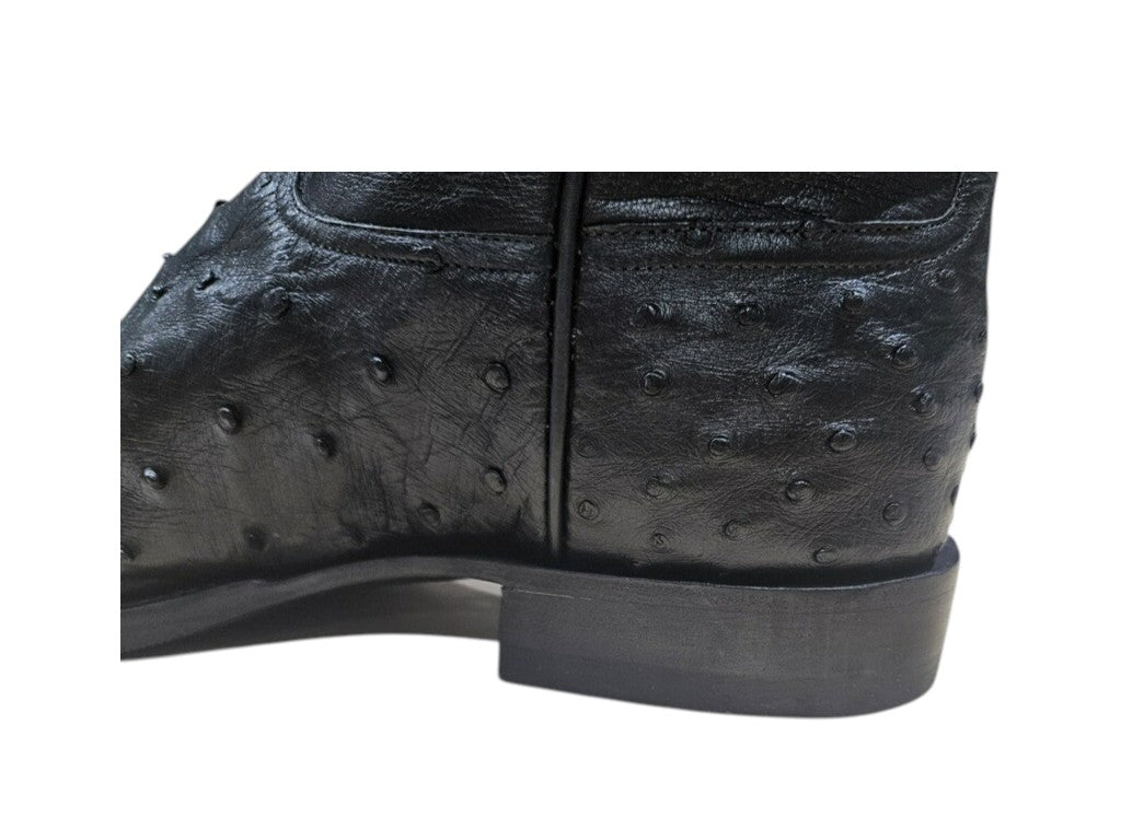 Mens's Rios of Mercedes Black Ostrich Exotic Western Boots 160838