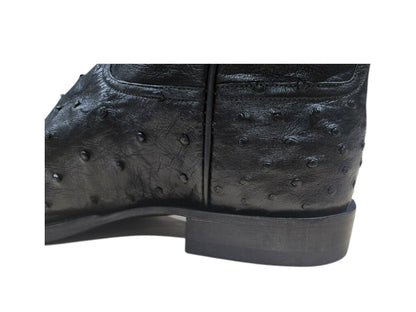 Mens's Rios of Mercedes Black Ostrich Exotic Western Boots 160838