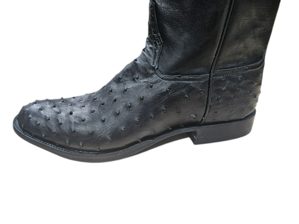 Mens's Rios of Mercedes Black Ostrich Exotic Western Boots 160838