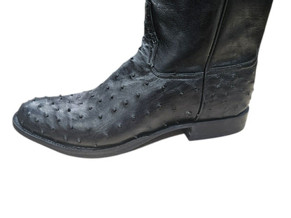Mens's Rios of Mercedes Black Ostrich Exotic Western Boots 160838