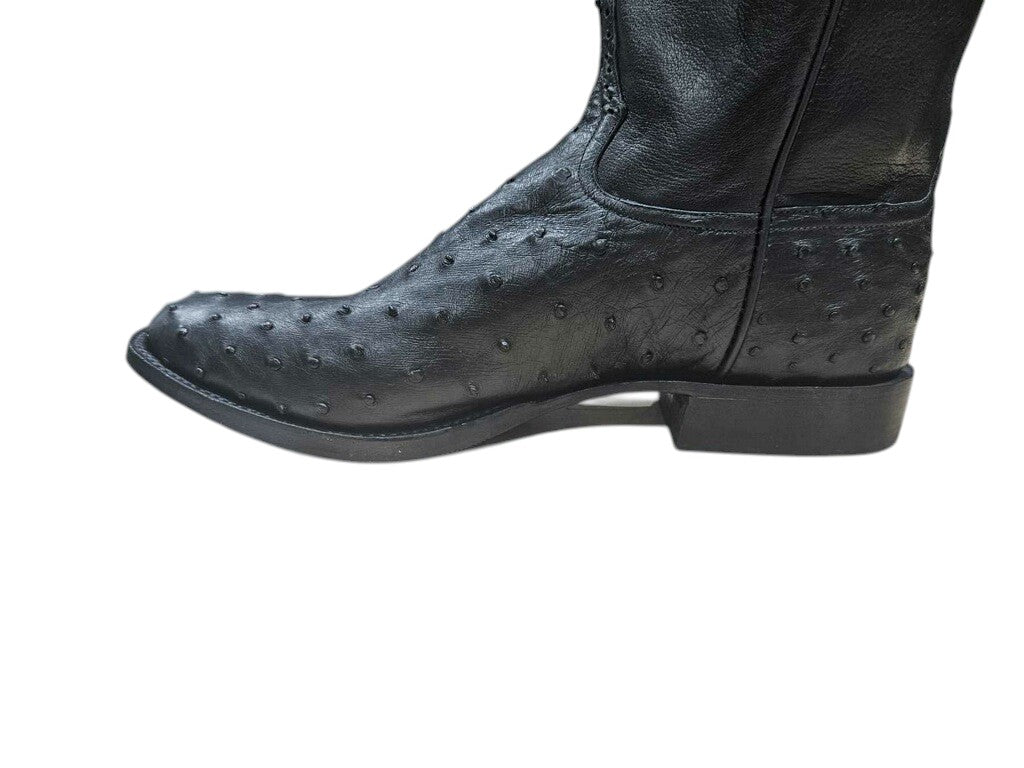 Mens's Rios of Mercedes Black Ostrich Exotic Western Boots 160838